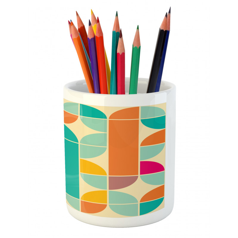 Funky Mosaic Forms Pencil Pen Holder