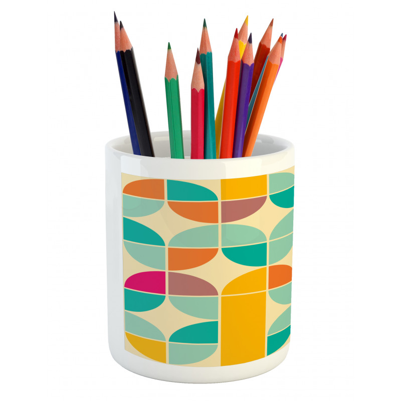 Funky Mosaic Forms Pencil Pen Holder