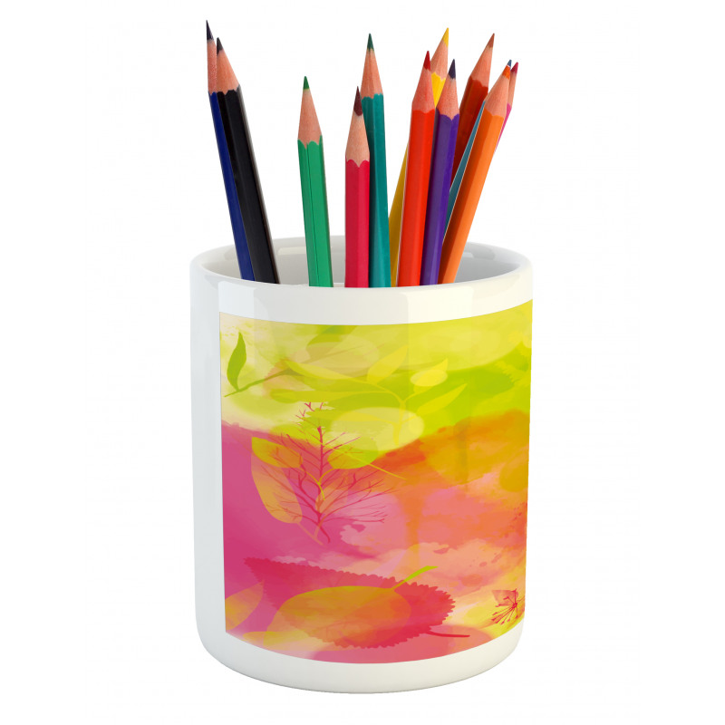 Spring Yard Watercolors Pencil Pen Holder