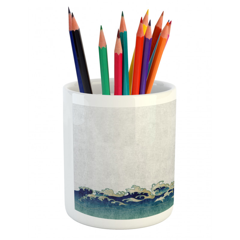 Aquatic Swirls Pencil Pen Holder