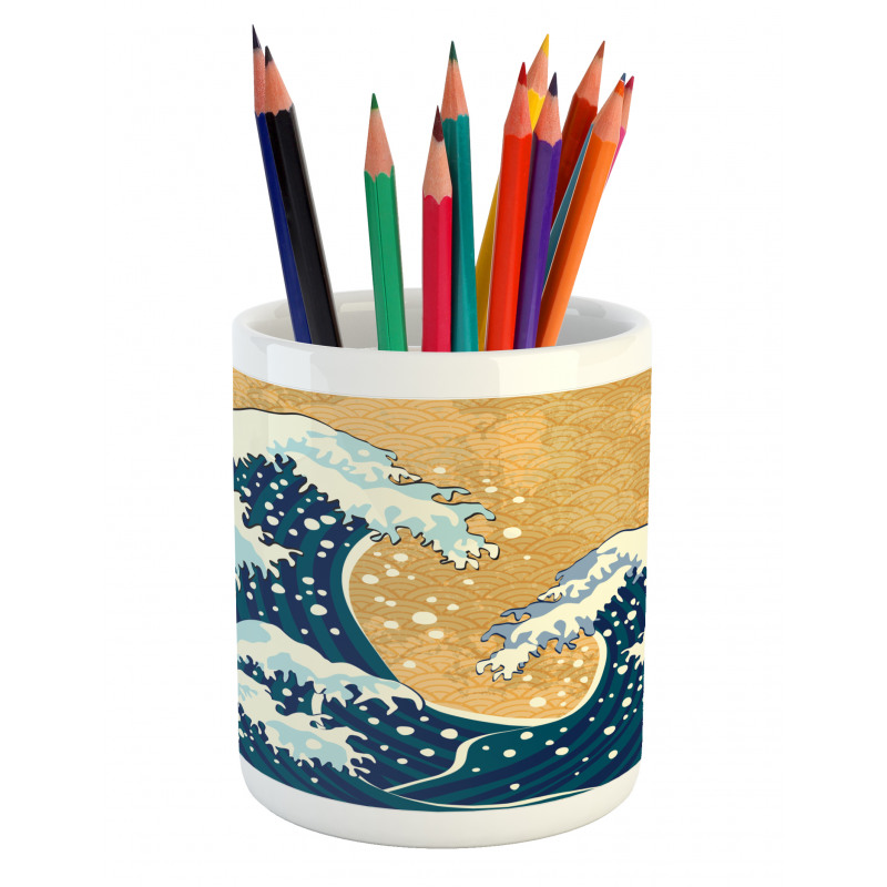 Foamy Sea Storm Pencil Pen Holder