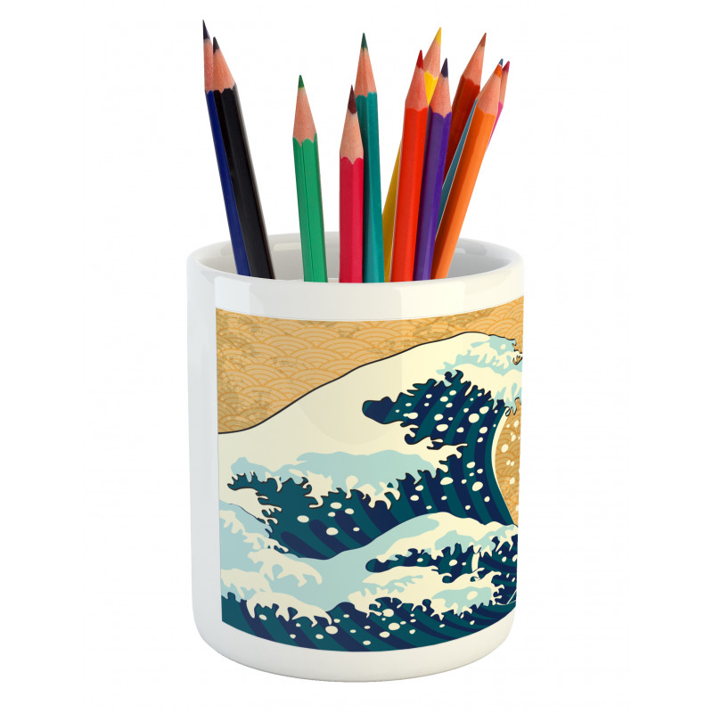 Foamy Sea Storm Pencil Pen Holder