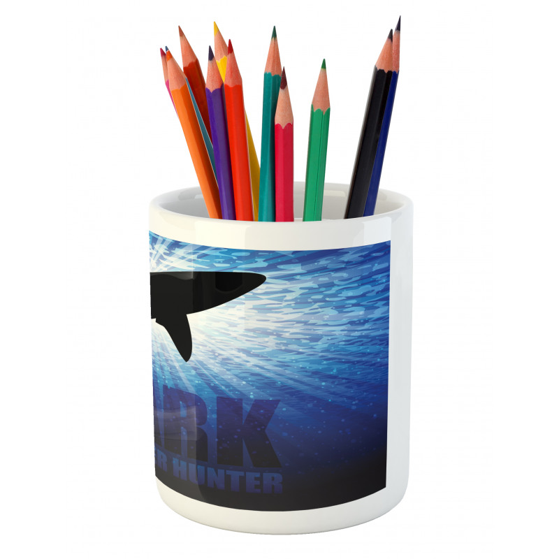 Underwater Hunter Danger Pencil Pen Holder