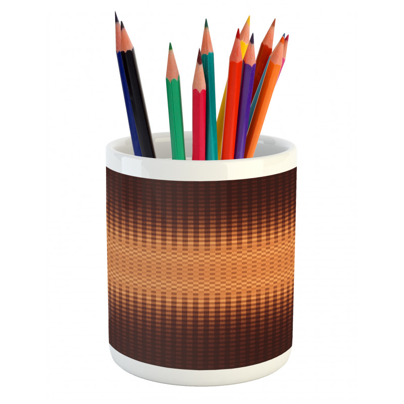 Mosaic Grid Design Pencil Pen Holder