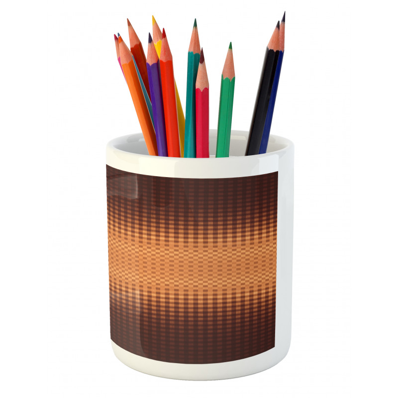 Mosaic Grid Design Pencil Pen Holder