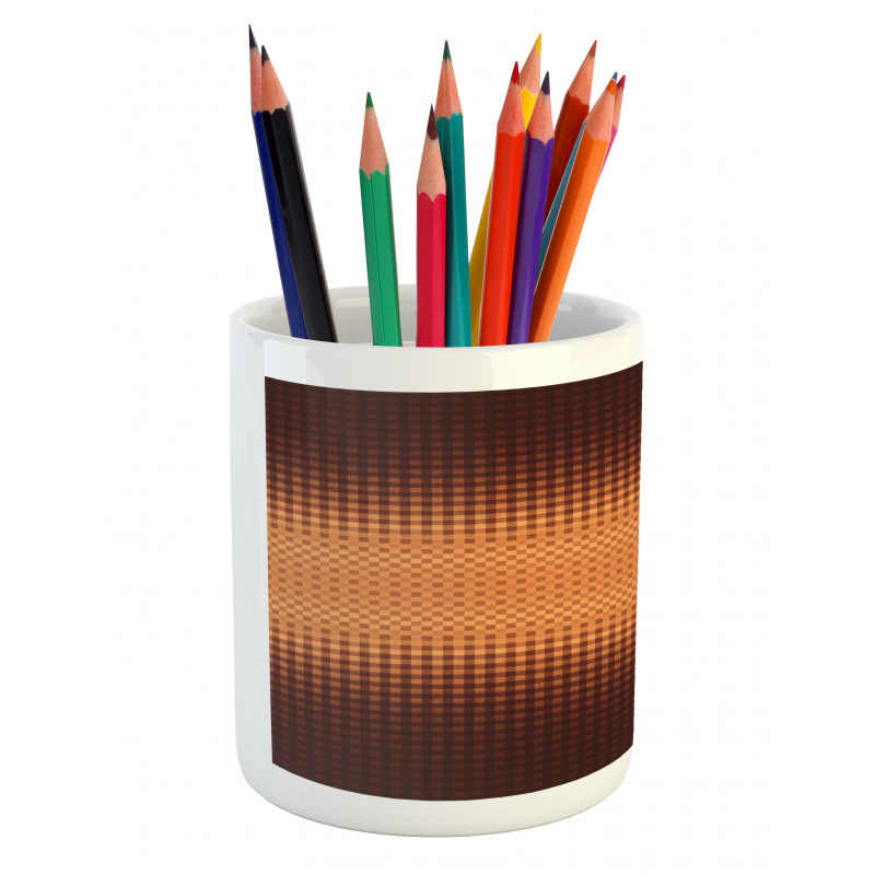 Mosaic Grid Design Pencil Pen Holder