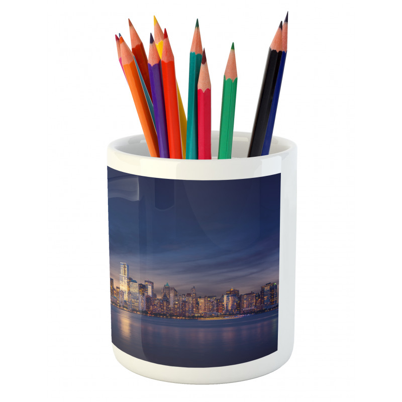 New York Skyline Evening Pencil Pen Holder