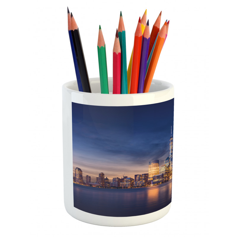 New York Skyline Evening Pencil Pen Holder