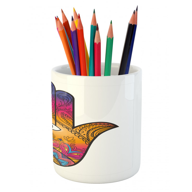 Mystical Colorful Lotus Pencil Pen Holder