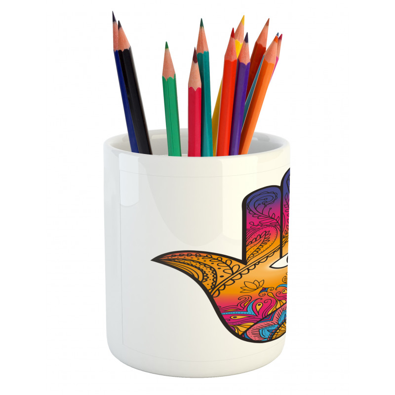 Mystical Colorful Lotus Pencil Pen Holder