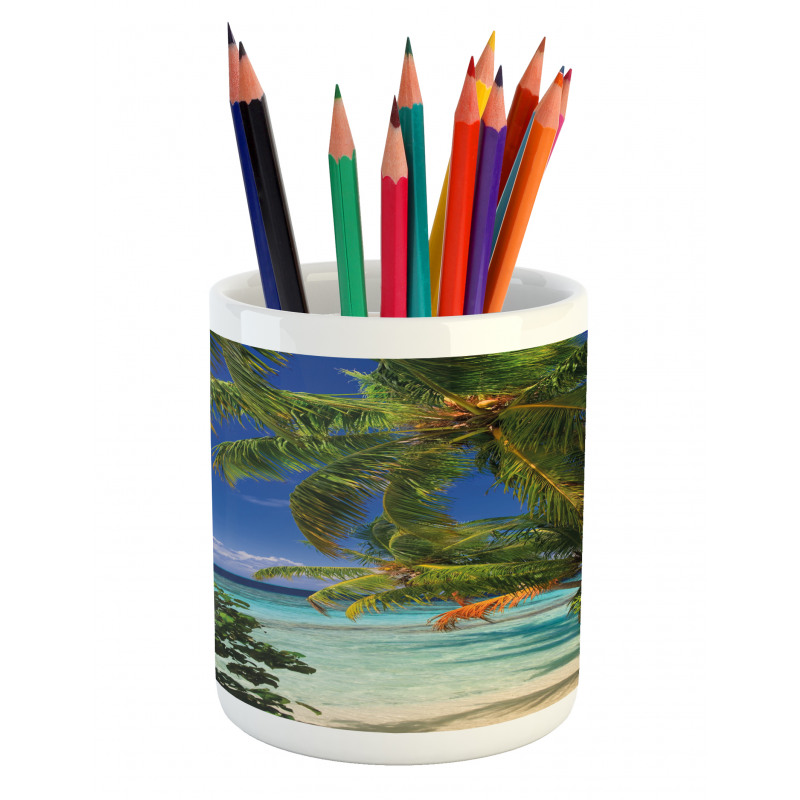 Maldives Palms Sky Pencil Pen Holder