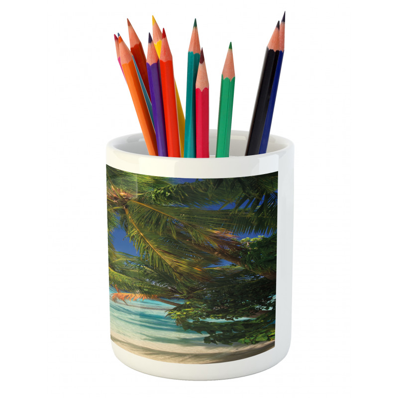 Maldives Palms Sky Pencil Pen Holder