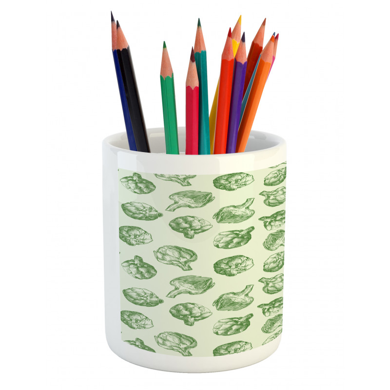 Green and Fresh Food Pencil Pen Holder