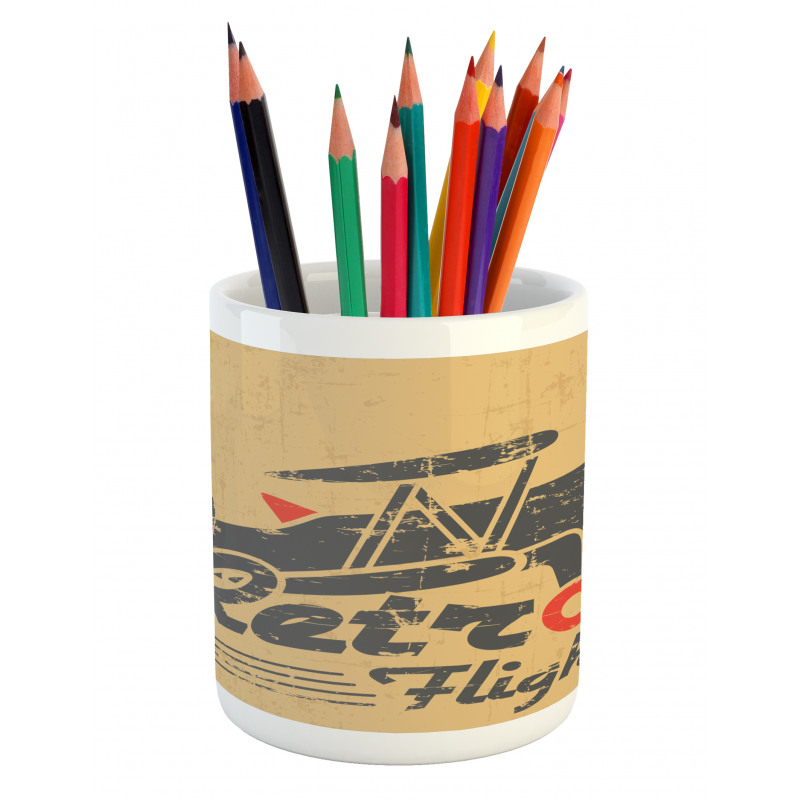 Retro Emblem Pencil Pen Holder