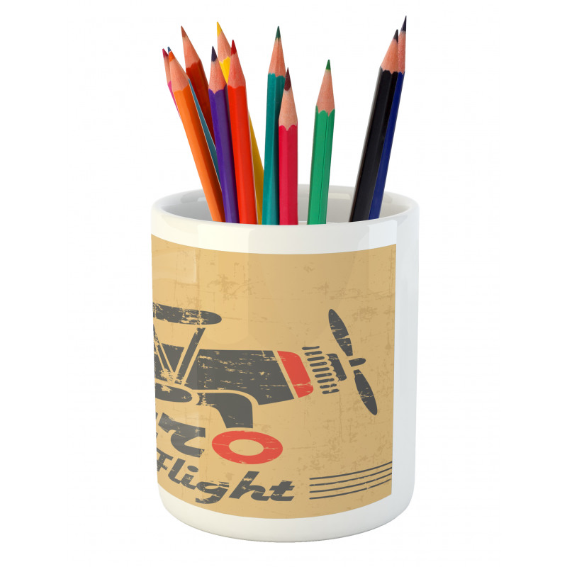 Retro Emblem Pencil Pen Holder