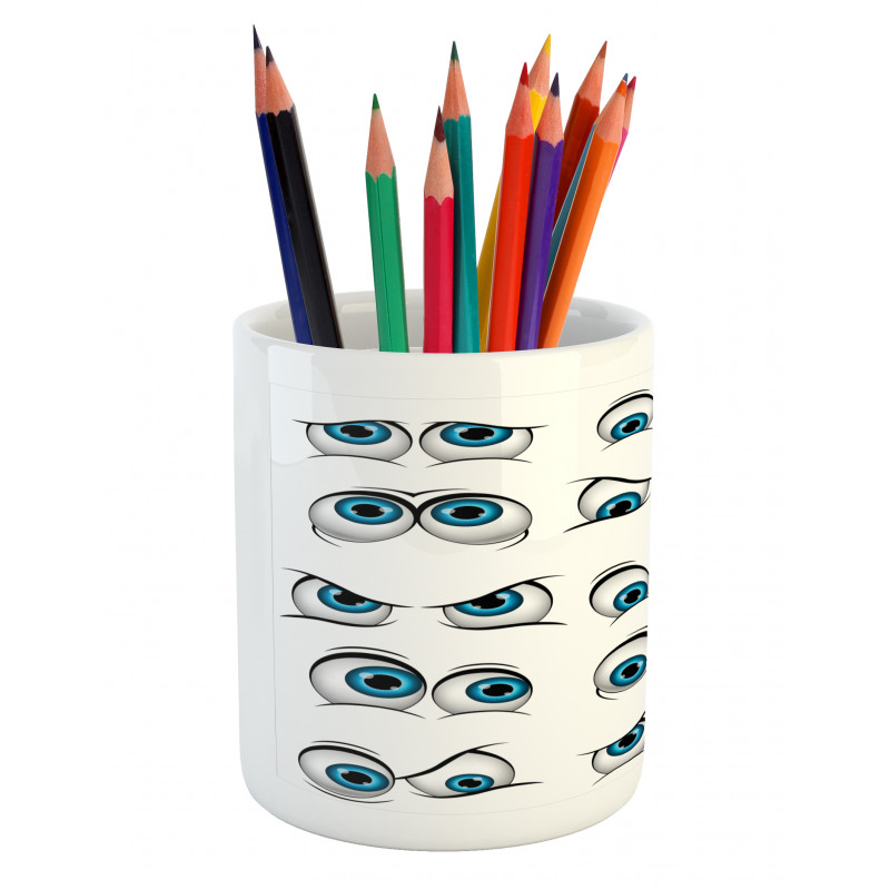 Cartoon Emoticons Funny Pencil Pen Holder