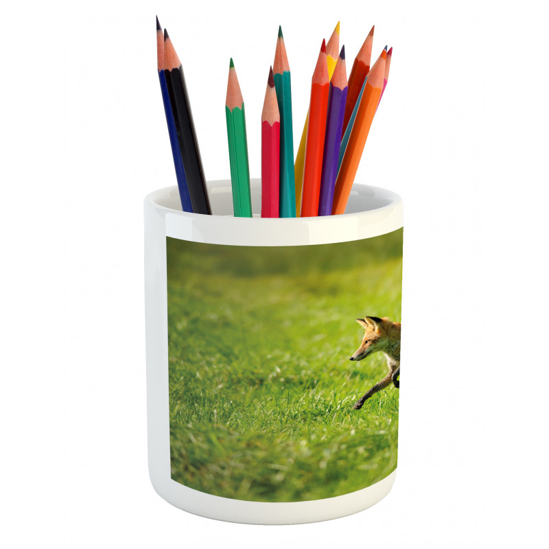 Jumping Animal Fresh Grass Pencil Pen Holder