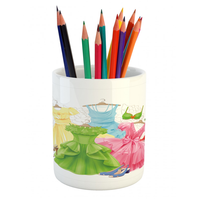 Girl Wardrobe Pencil Pen Holder