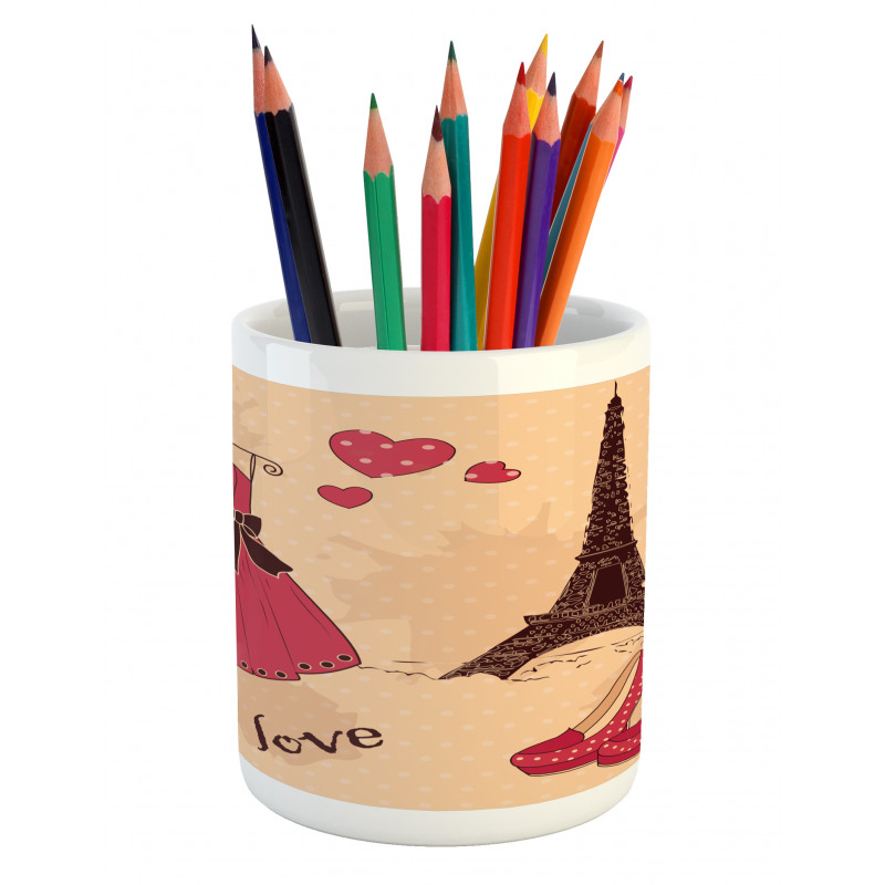 Retro French Pencil Pen Holder