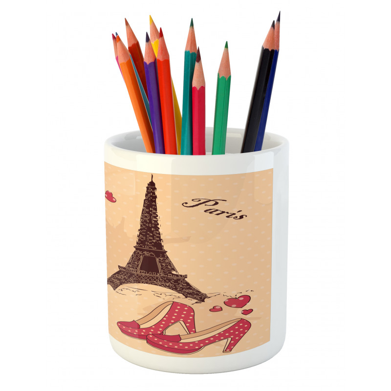 Retro French Pencil Pen Holder