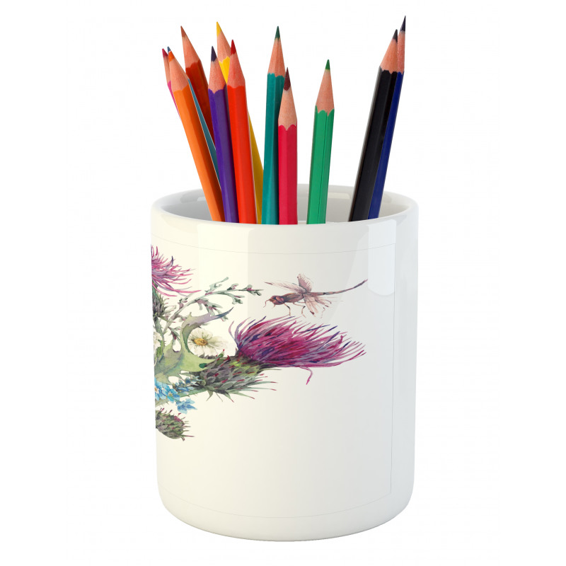 Summer Meadow Herbs Pencil Pen Holder