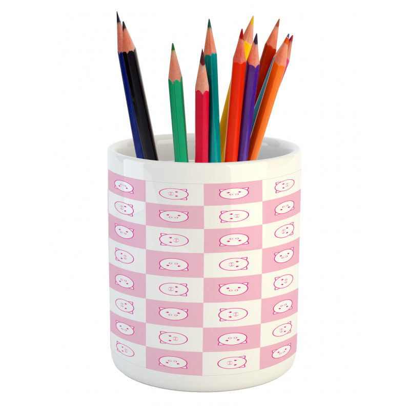 Funny Piggy Faces Pencil Pen Holder