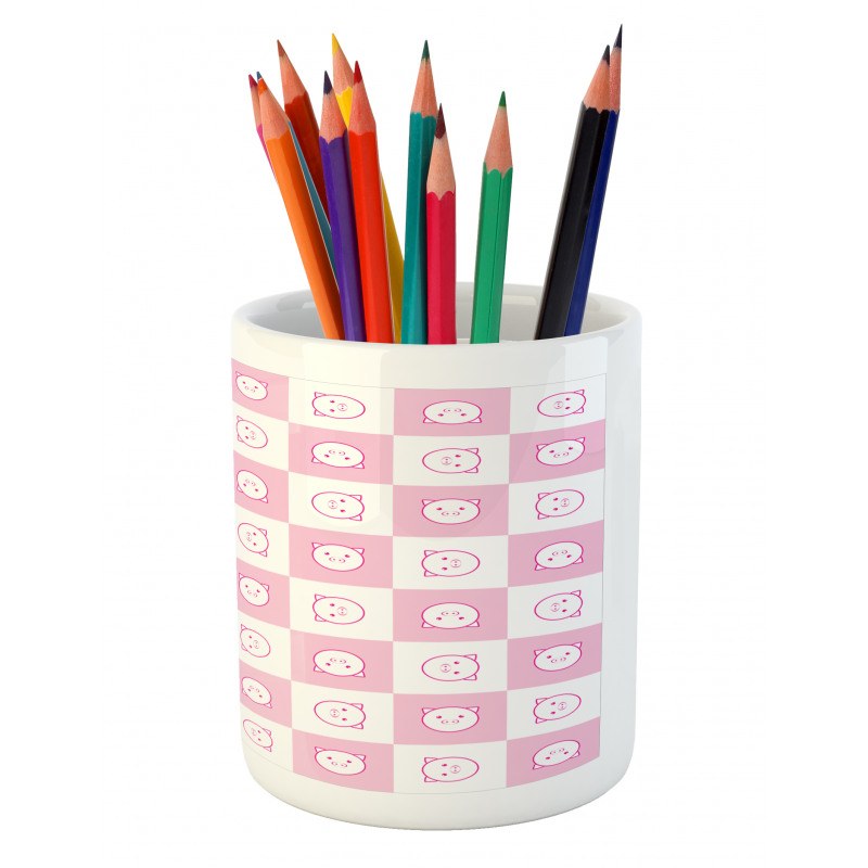 Funny Piggy Faces Pencil Pen Holder