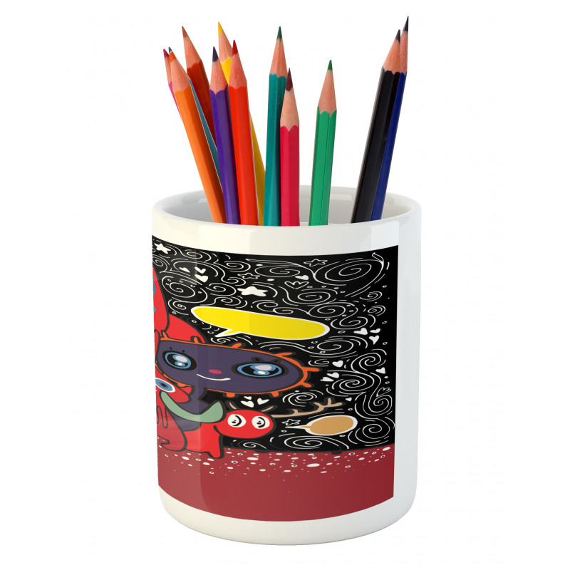 Monster Funny Characters Pencil Pen Holder
