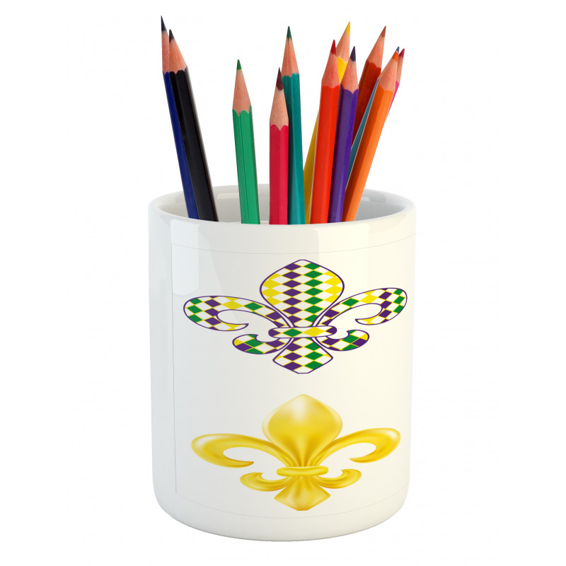 Fleur De Lis Motifs Pencil Pen Holder