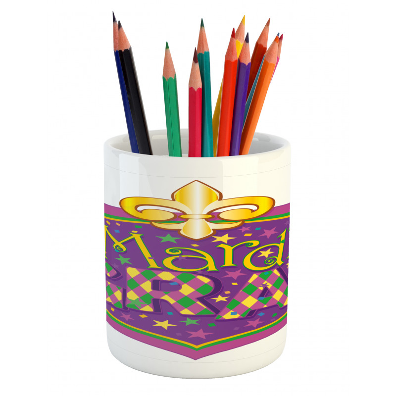 Fleur De Lis Blazon Pencil Pen Holder