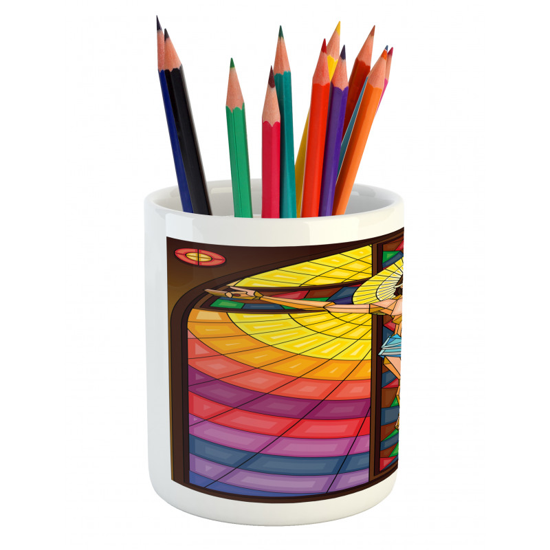 Illustration of a Scene Pencil Pen Holder