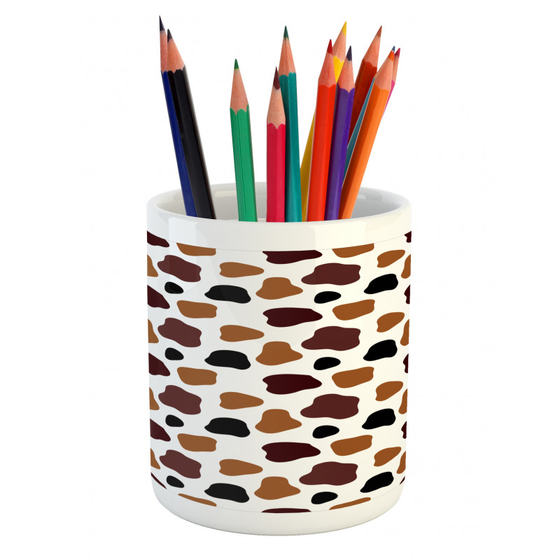 Abstract Cow Hide Pencil Pen Holder