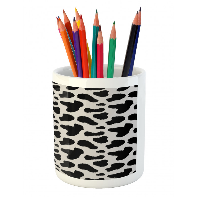 Cow Hide Black Spots Pencil Pen Holder