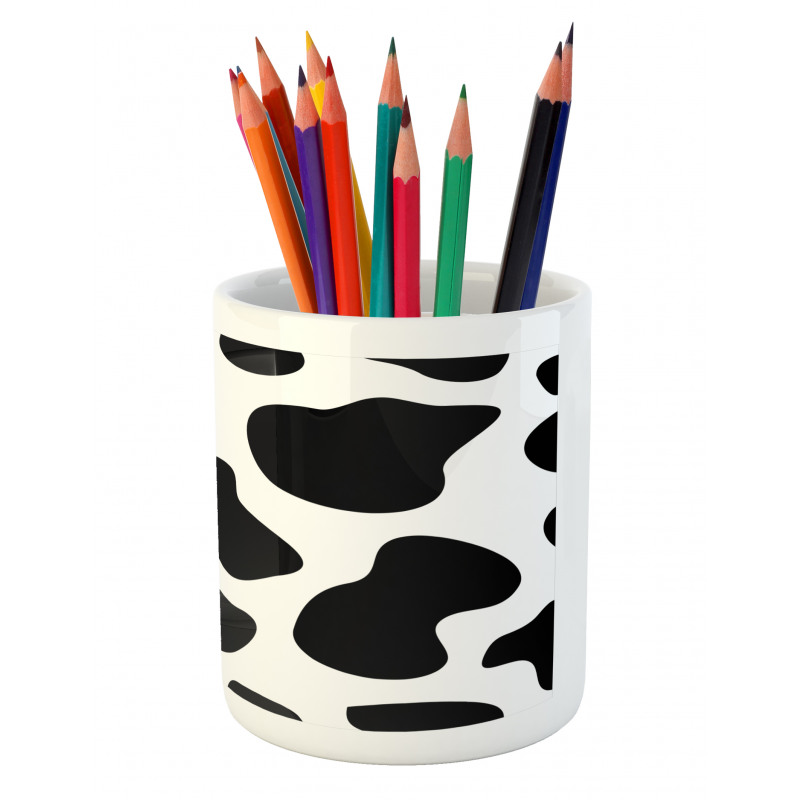 White Cow Hide Barn Pencil Pen Holder