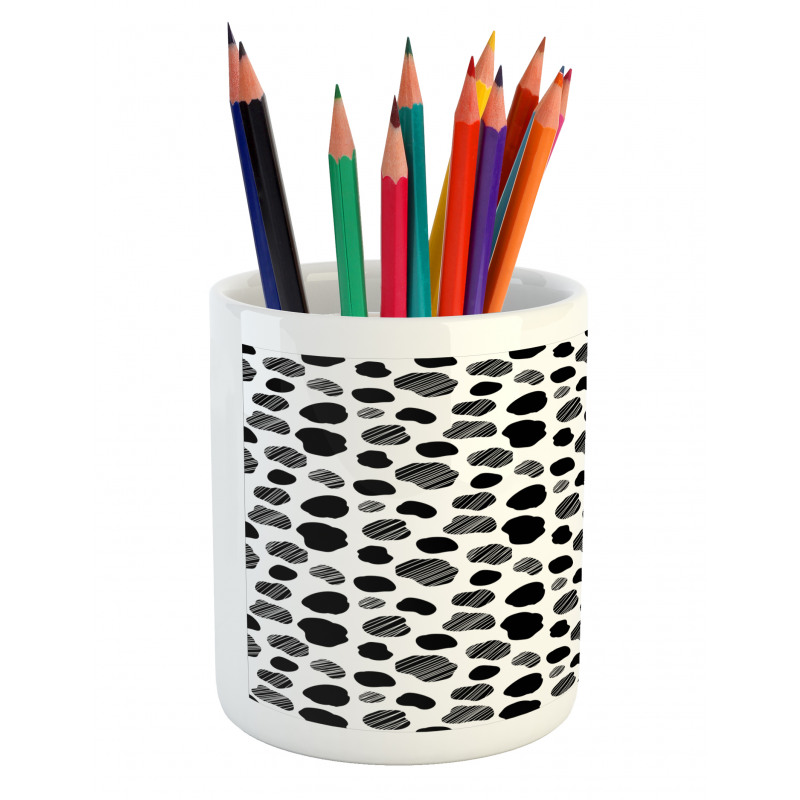 Black and White Dots Pencil Pen Holder
