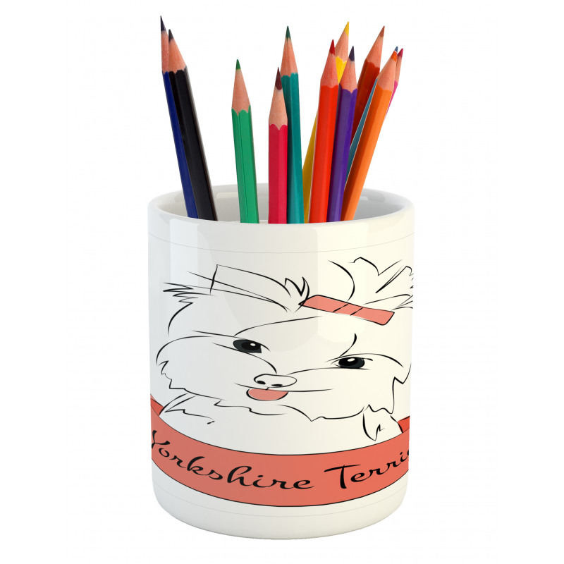 Puppy Hair Buckle Pencil Pen Holder