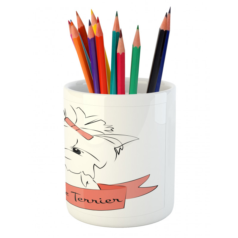 Puppy Hair Buckle Pencil Pen Holder