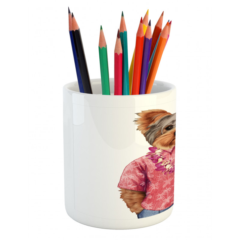 Dog in Humanoid Form Pencil Pen Holder