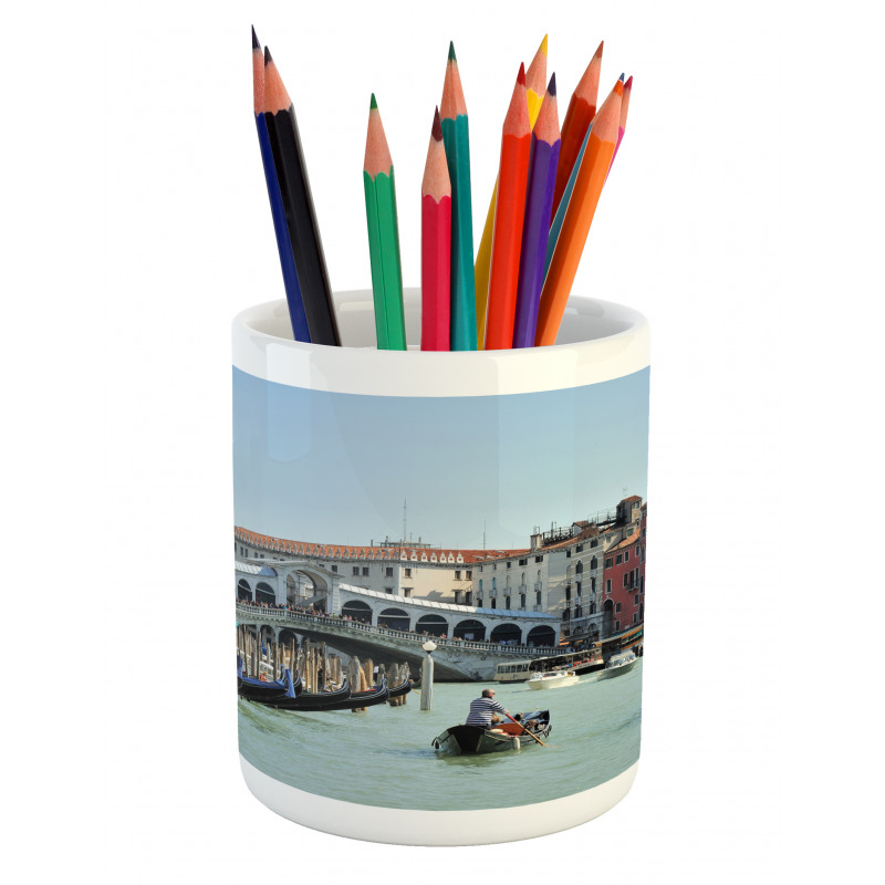 Venice Gondola Canal Photo Pencil Pen Holder