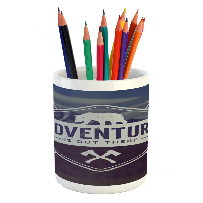 Bear Mountain Logo Pencil Pen Holder