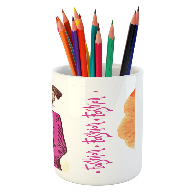 Fashion Scarf Jacket Pencil Pen Holder