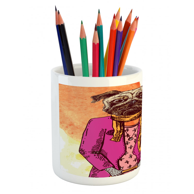 Fashion Scarf Jacket Pencil Pen Holder