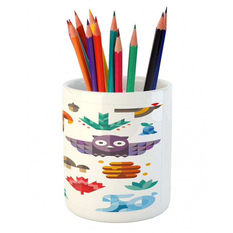 Cheerful Pop Art Design Pencil Pen Holder