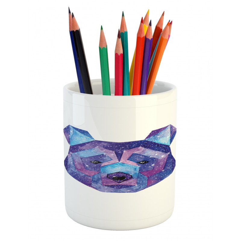 Cosmic Polygonal Portrait Pencil Pen Holder