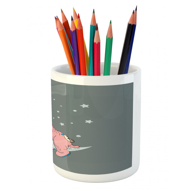 Baby Sleeping on the Moon Pencil Pen Holder