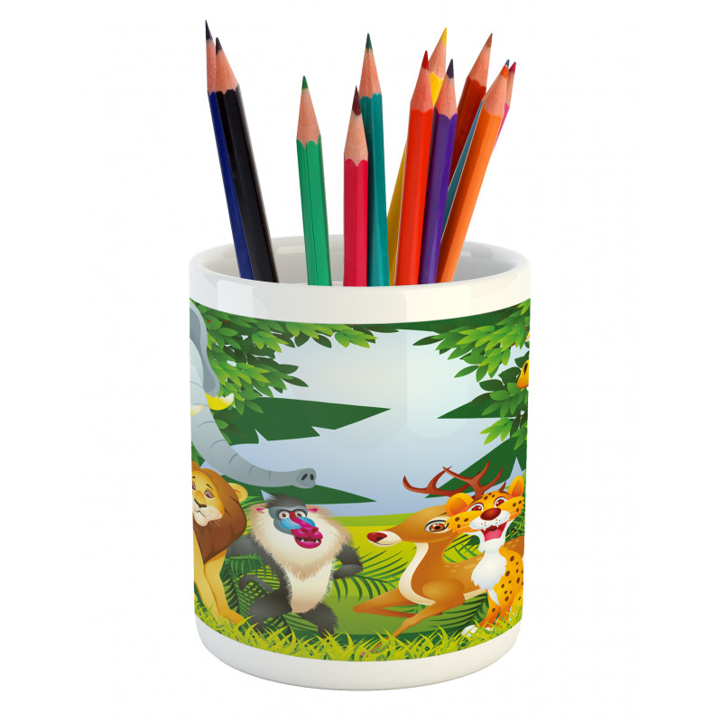 Safari Jungle Funny Pencil Pen Holder