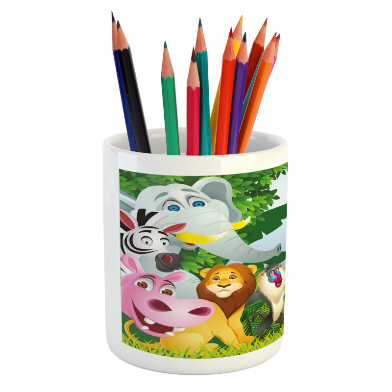 Safari Jungle Funny Pencil Pen Holder