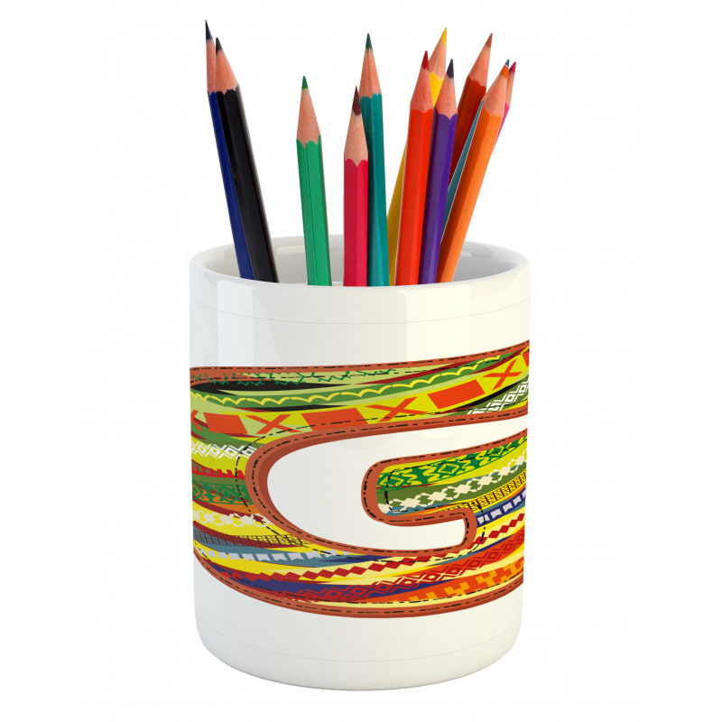 G Red Calligraphy Name Pencil Pen Holder