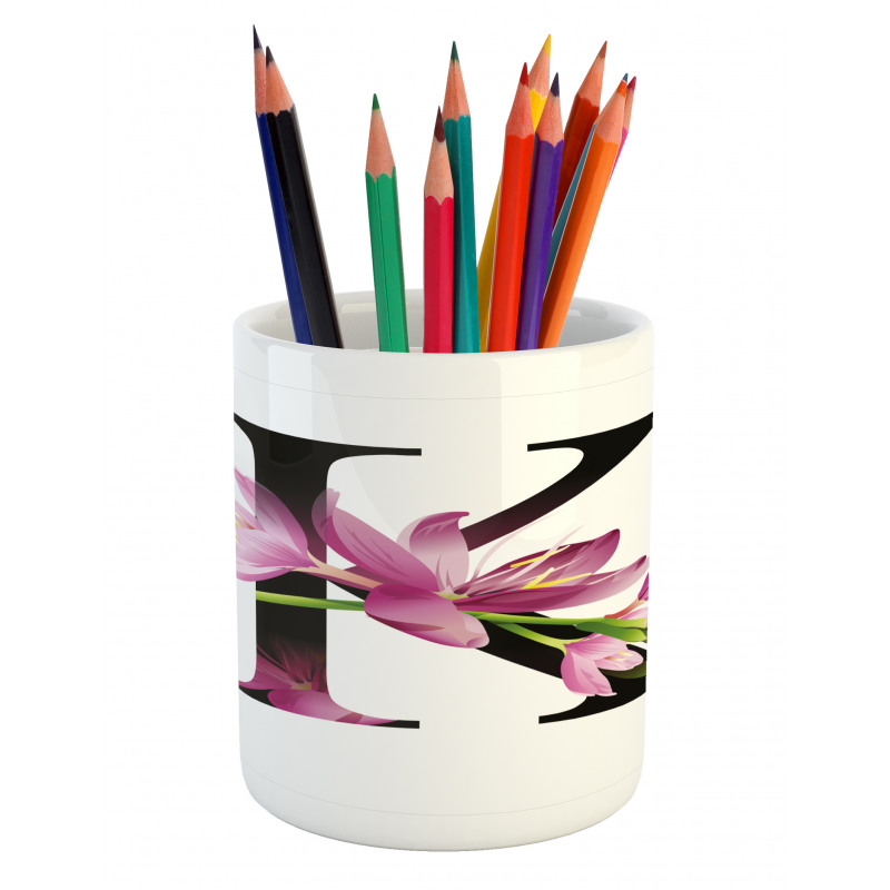 Blooming Kaffir Lily K Pencil Pen Holder