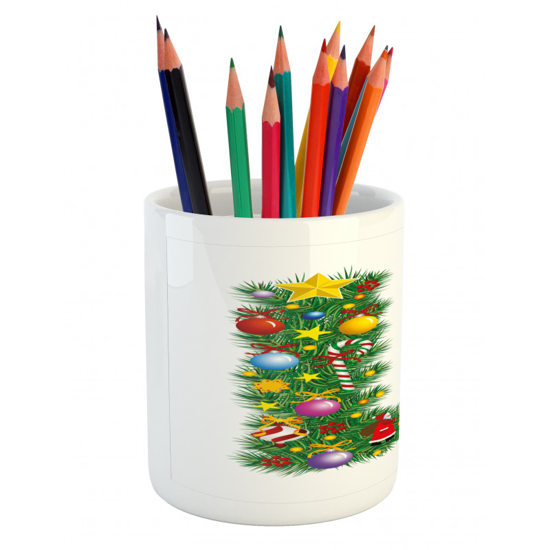 Pine Tree Majuscule L Pencil Pen Holder